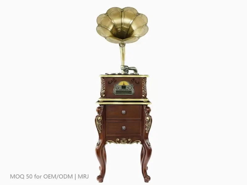 Brown Gold Inlay Front View Wood Frame Hardware